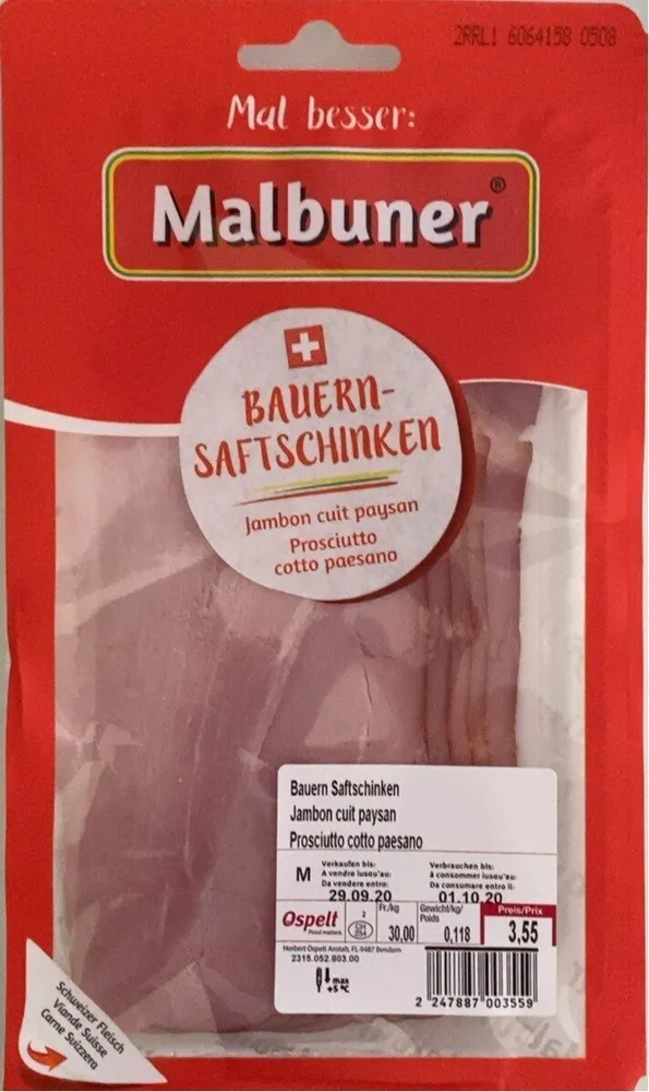 Jambon cuit paysan