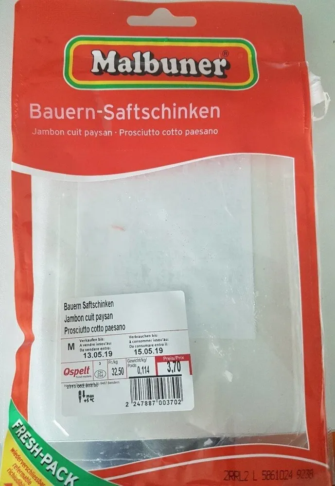 Jambon cuit paysan