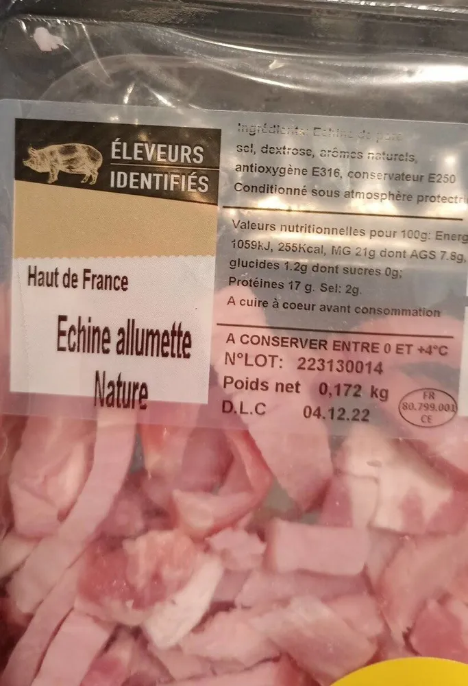 Échine Allumette Nature