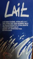 Lait demi écrémé stérilisé uht