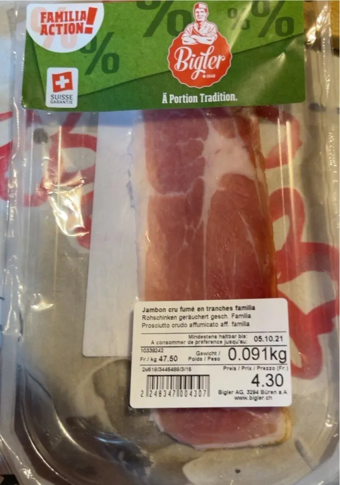 Jambon cru fume