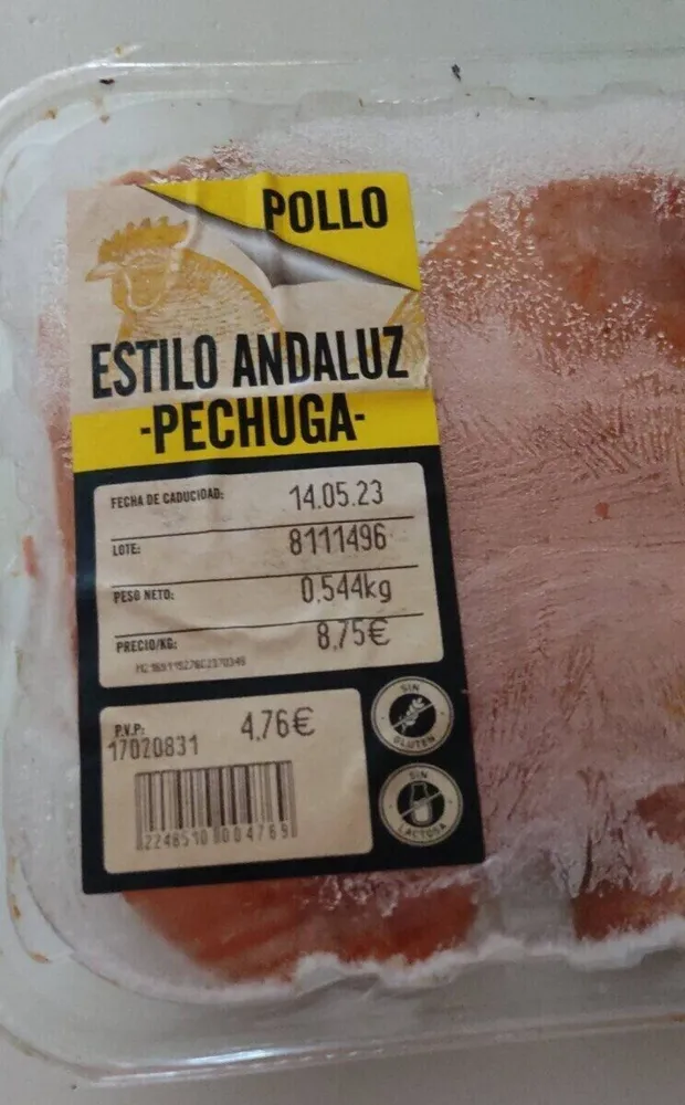 Pechuga pollo estilo andaluz