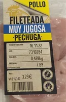 Pechuga de pollo fileteada muy jugosa