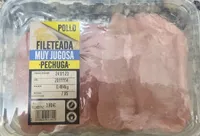 Pechuga de pollo fileteada muy jugosa