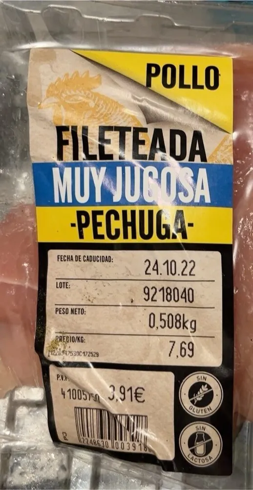 Pechuga fileteada muy jugosa