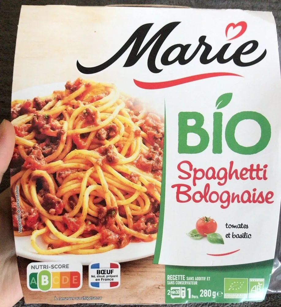 Spaghetti Bolognaise Bio (tomates et basilic)