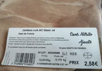 Jambon cuit AC Blanc sans nitrite ajoutée