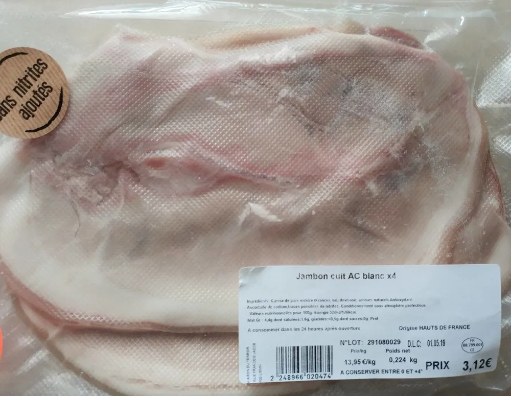 Jambon cuit AC blanc