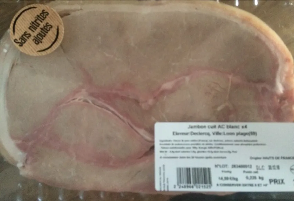 Jambon cuit ac blanc sans nitrate