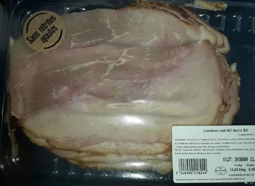 Jambon cuit AC fumé