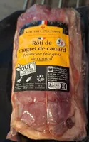 Roti magret de canard fourré au foie gras