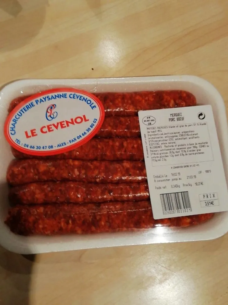 Merguez porc bœuf