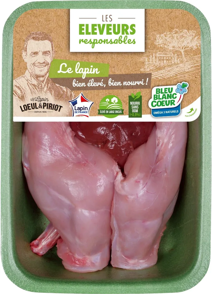 Lapin entier découpé sans tête