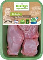 Demi-lapin découpé sans tête sans abats