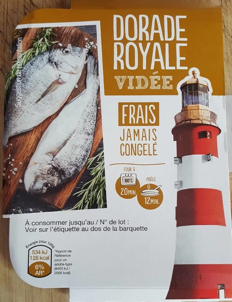 Dorade royale vidée