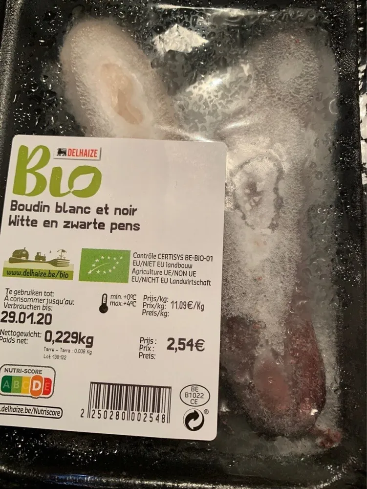 Boudin noir et blanc