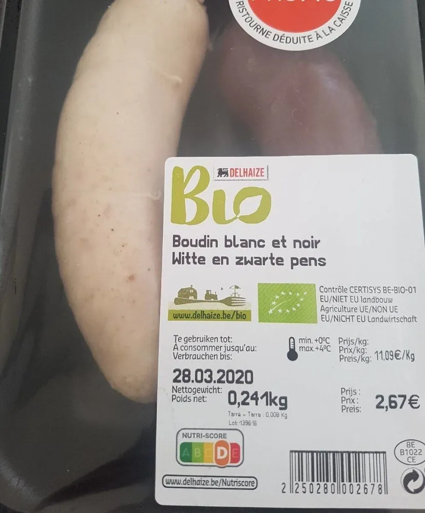 Boudin blanc et noir