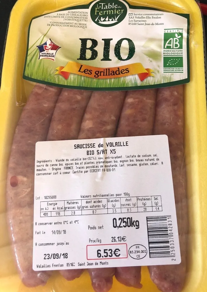 Les grillades BIO