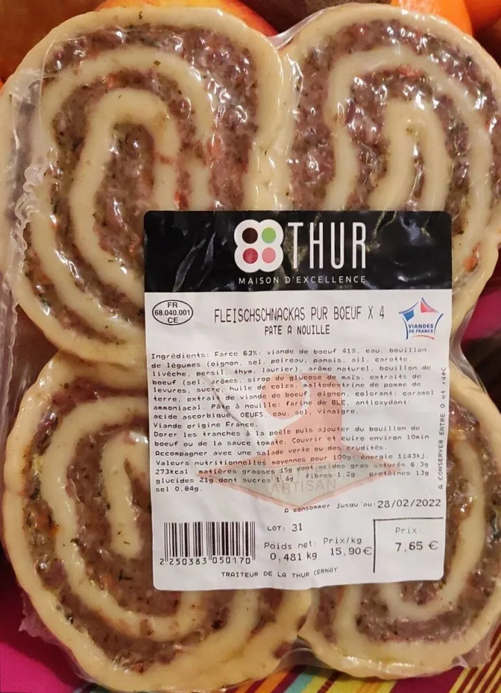 Fleischschnackas pur boeuf