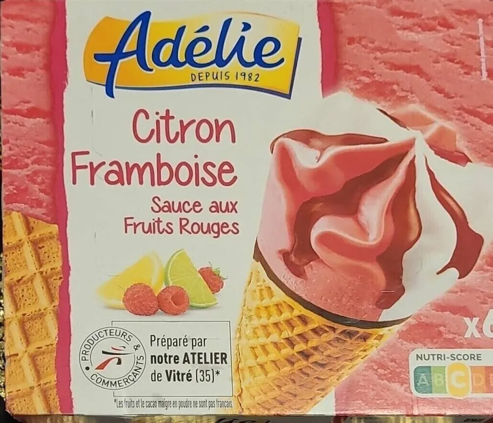 Glace citron framboise sauce aux fruits rouges