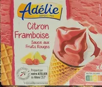 Glace citron framboise sauce aux fruits rouges