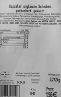 Kasseler, ungleiche Scheiben, geräuchert, gekocht