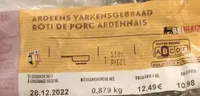 Rôti de porc ardennais