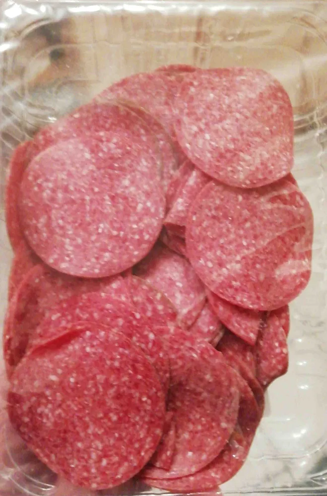 Rindersalami, ungleiche Scheiben