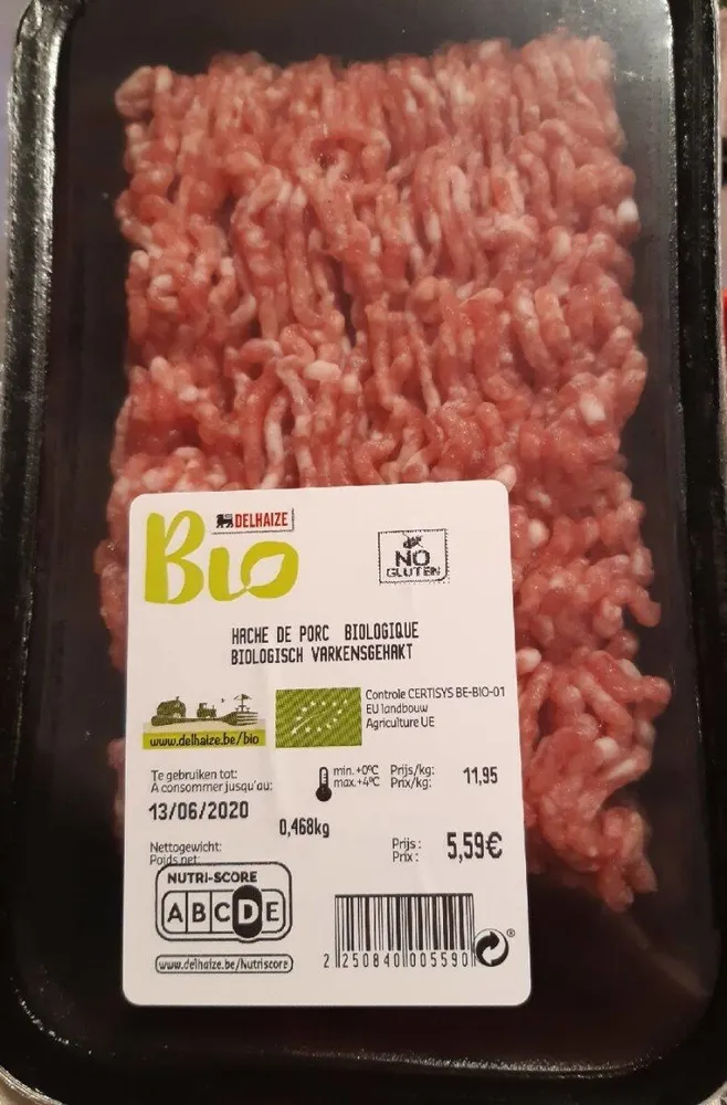 Hache de porc biologique