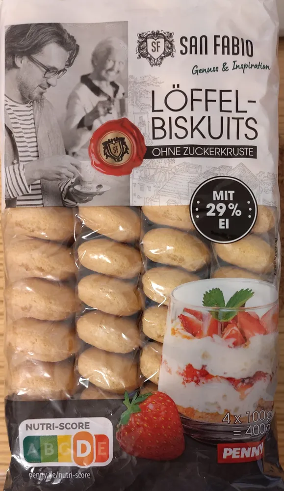 Löffelbiskuits ohne Zuckerkruste