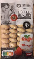 Löffelbiskuits ohne Zuckerkruste
