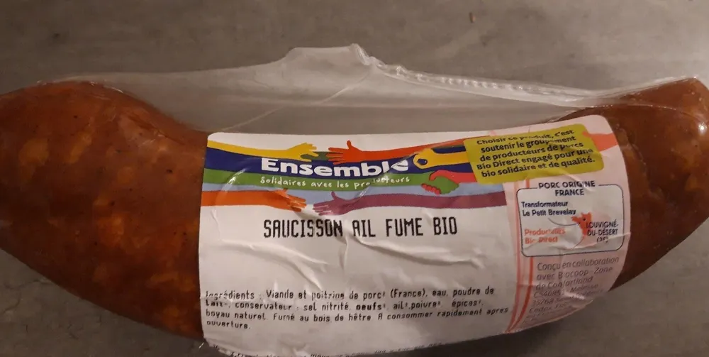 Saucisson ail fumé bio