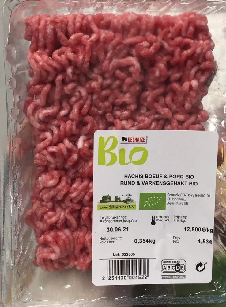 Hachis boeuf et porc bio