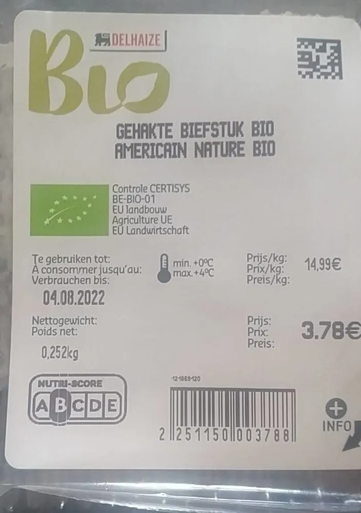 Américain nature bio