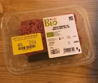 hachis de boeuf epice bio
