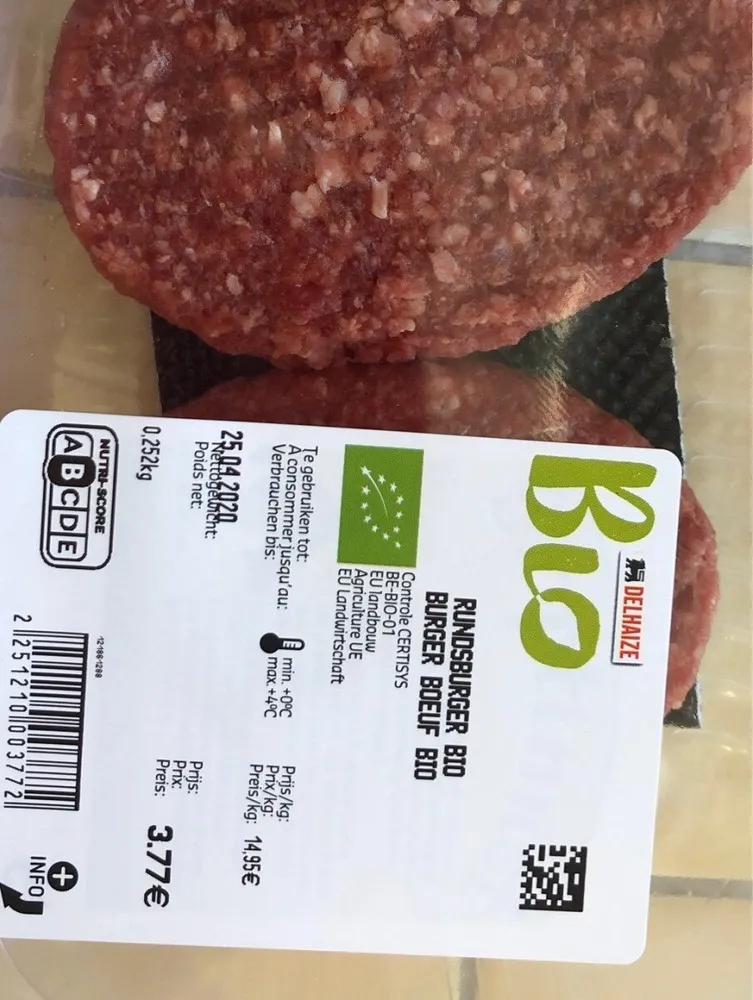 Burger boeuf bio