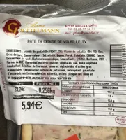 PATE EN CROUTE DE VOLAILLE SV