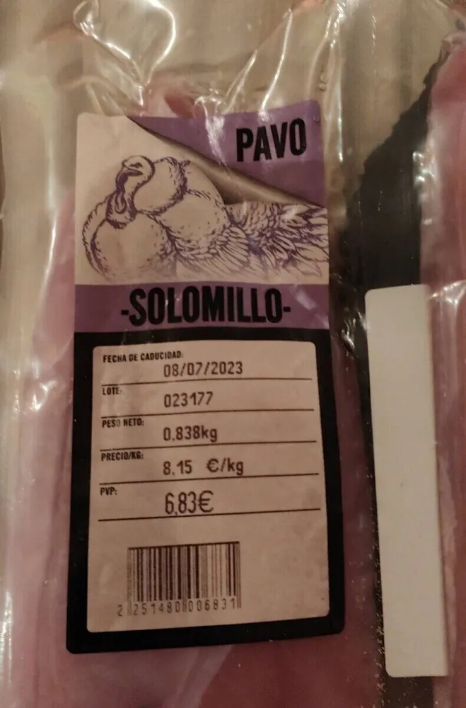Solomillo de pavo