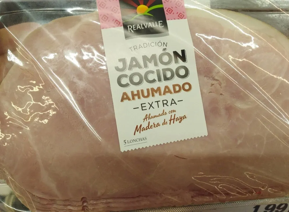 Jamón ahumado en lonchas