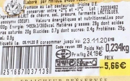 Tomme de chèvre artisanale