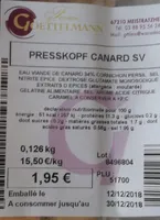 Presskopf de canard