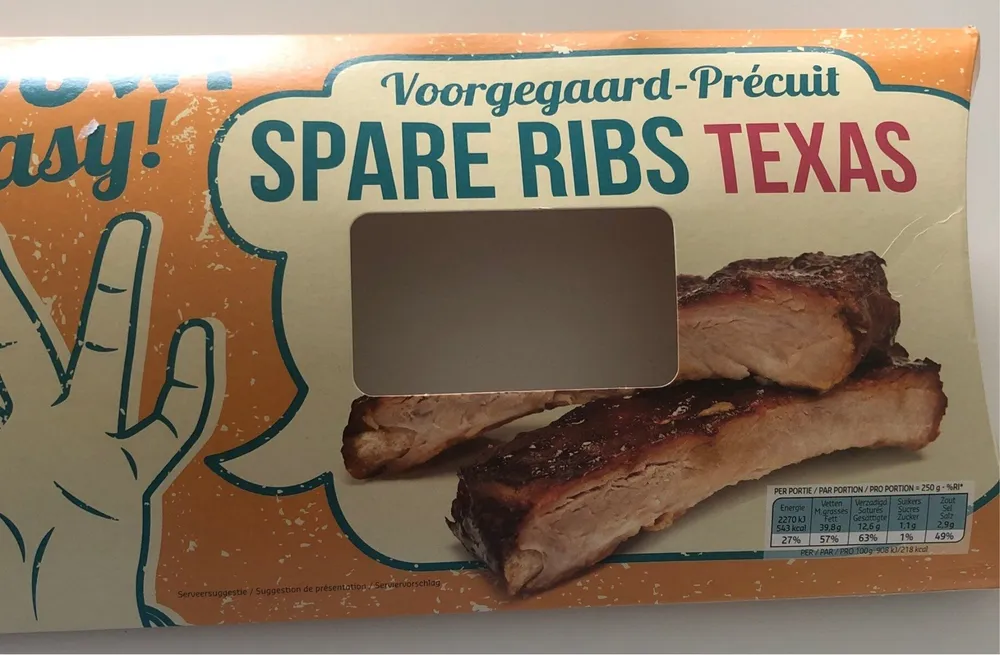 Spare ribs texas precuit