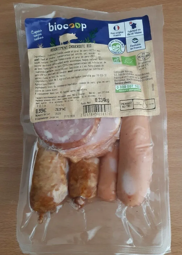 Assortiment choucroute bio
