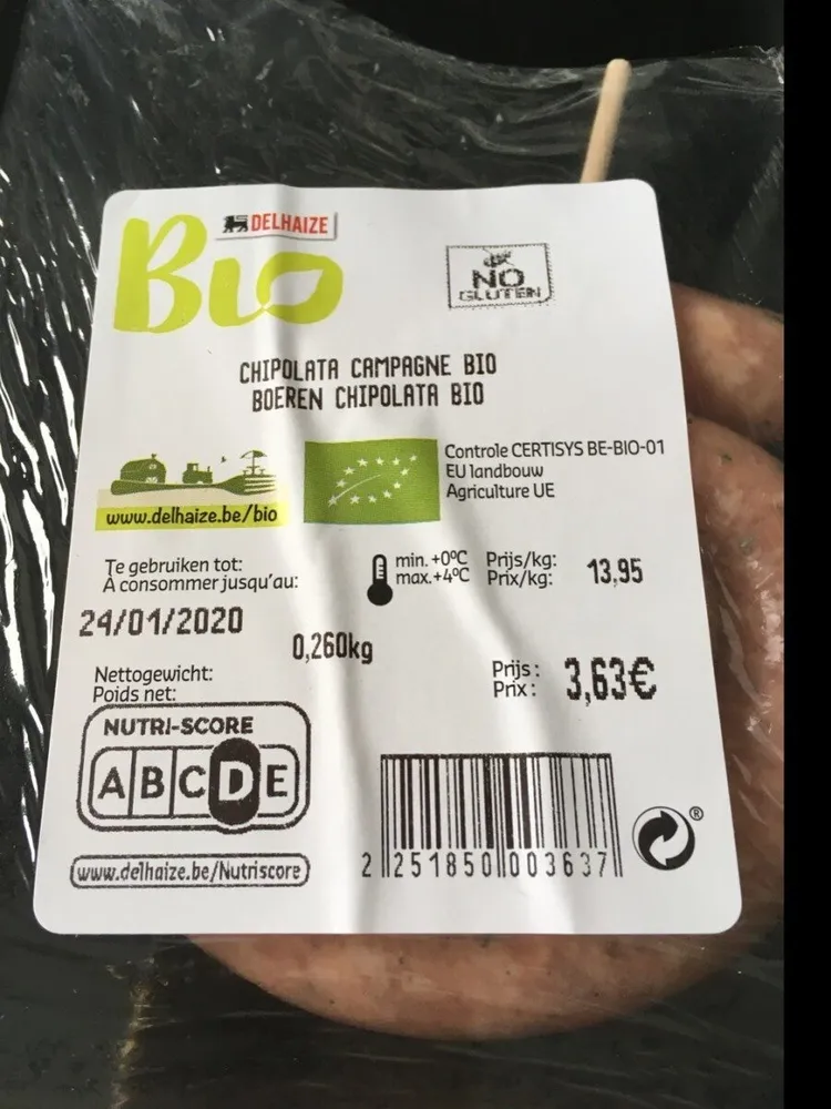 Chipolata campagne bio