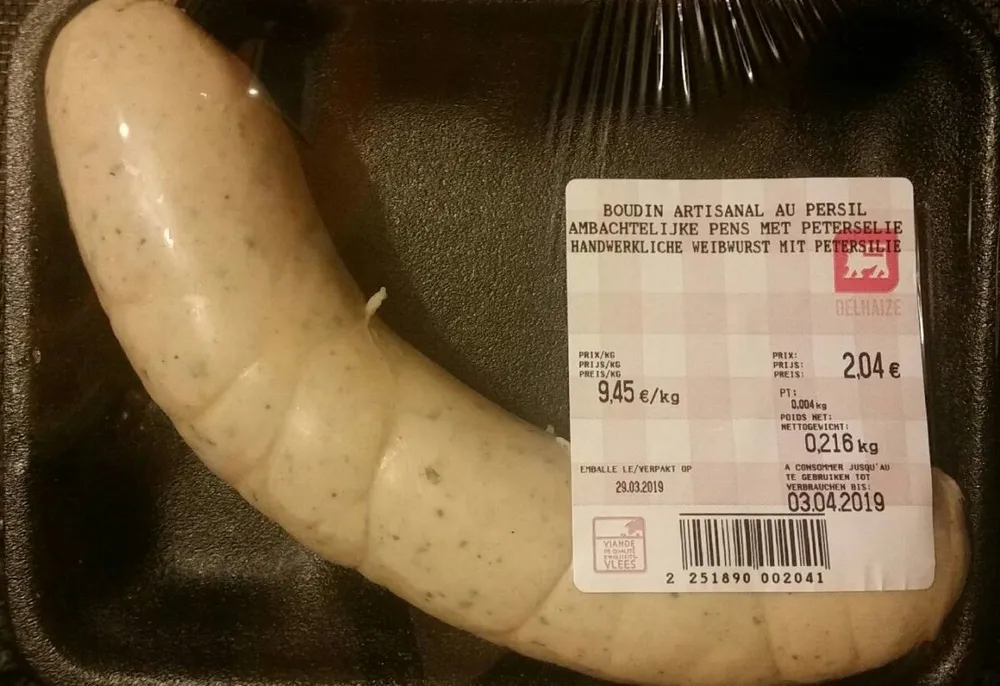 Boudin artisanal au persil