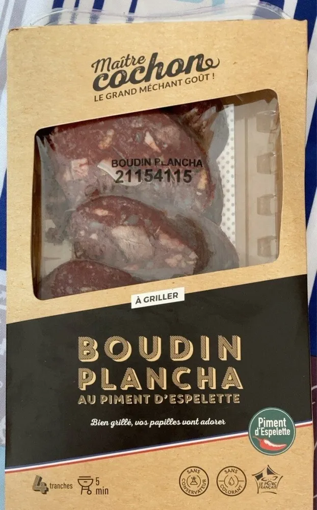 Boudin plancha au piment d espelette