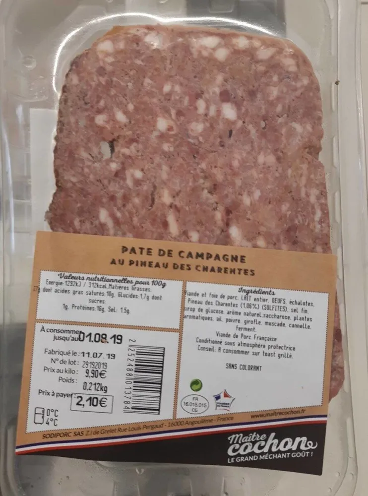 paté de campagne au pineau des charentes