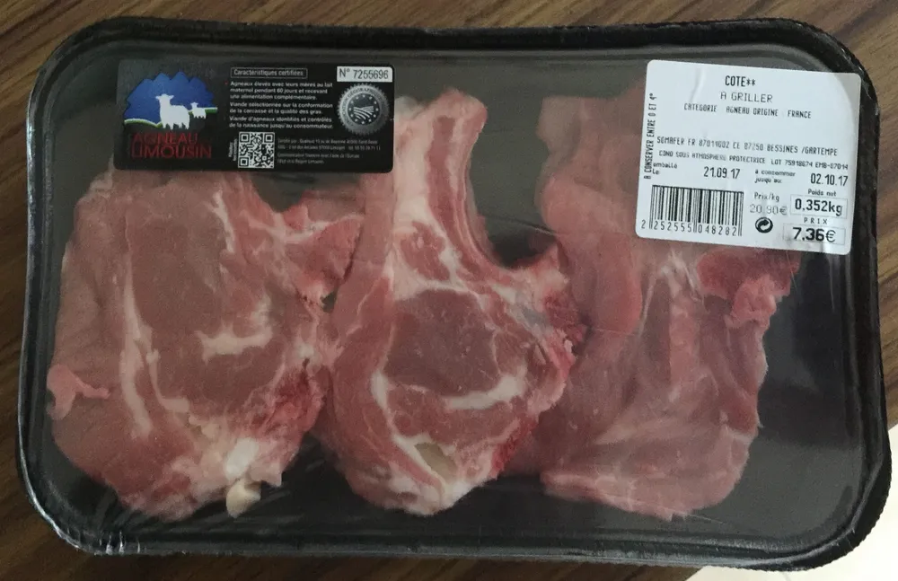 Côtes d'agneau