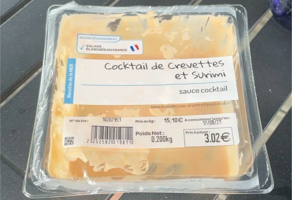 Cocktail de crevettes et surimi