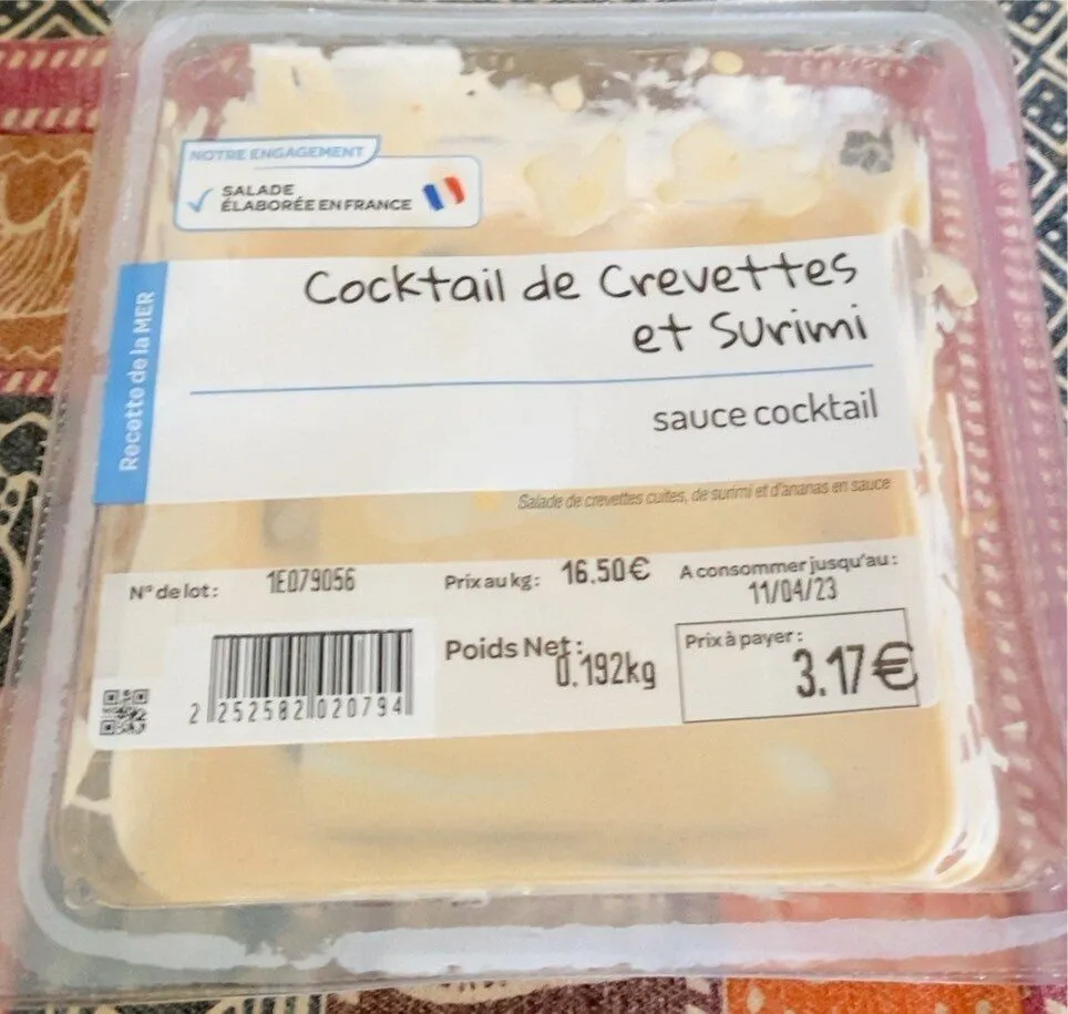 Cocktail crevettes et surimi